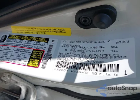 2018 Toyota Tacoma Sr из США, поврежденный, VIN 5TFAX5GN5JX121355